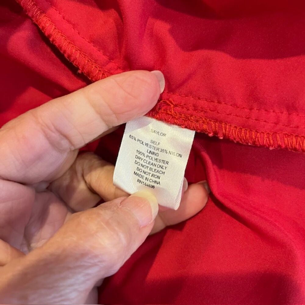 Saylor Raspberry Rita Mini Dress Open Back‎ Mock Neck Lacy Lined Size Small - Picture 10 of 15